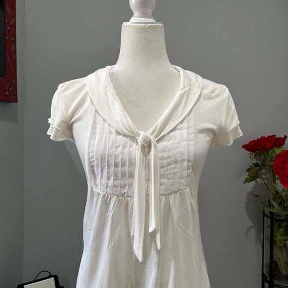 NEW ANTHRO Rails Romantic Casual Soft Pleated Flutter Lightweight T-Shirt S NWT - Picture 2 of 15